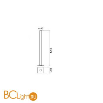 Напольный светильник Artemide Ilio 1640020A - Схема