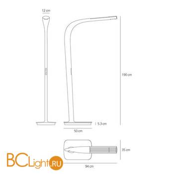 Напольный светильник Artemide Illiria 1719010A - Схема