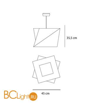 Подвесной светильник Artemide Hakofugu 1693010A - Схема