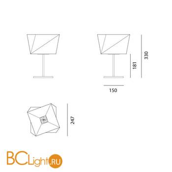 Настольная лампа Artemide Hakofugu 1688010A - Схема