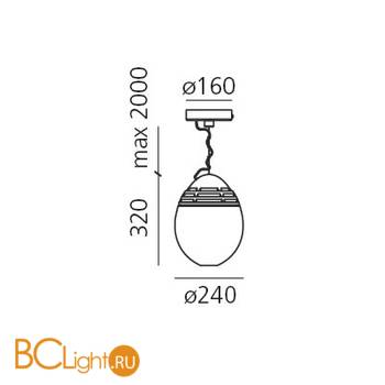 Подвесной светильник Artemide Incalmo 1902120A+1908020A - Схема