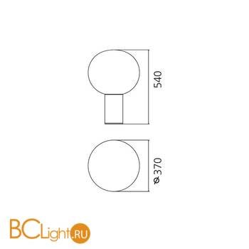 Настольный светильник Artemide Laguna 1809160A - Схема