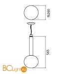 Подвесной светильник Artemide Laguna 26 1807030A - Схема