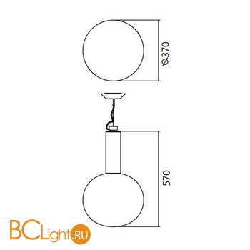 Подвесной светильник Artemide Laguna 37 1811030A - Схема
