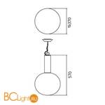 Подвесной светильник Artemide Laguna 37 1811030A - Схема