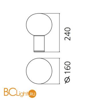 Настольный светильник Artemide Laguna 16 1800030A - Схема
