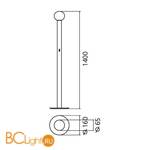 Напольный светильник Artemide Laguna 16 H140 1803030A - Схема