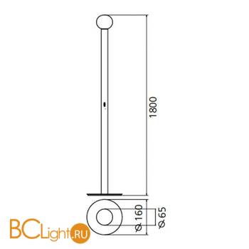 Напольный светильник Artemide Laguna 16 H180 1804030A - Схема
