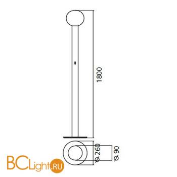 Напольный светильник Artemide Laguna 26 1808030A - Схема