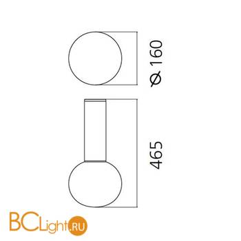 Настенно-потолочный светильник Artemide Laguna 16 1801030A - Схема