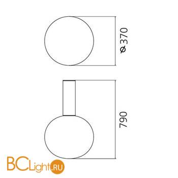 Настенно-потолочный светильник Artemide Laguna 37 1810030A - Схема