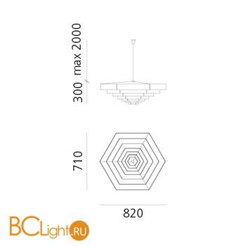 Подвесной светильник Artemide Lampada DM2004B10 - Схема
