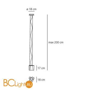 Потолочный светильник Artemide Logico soffitto micro singola 0644020A - Схема