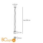 Потолочный светильник Artemide Logico soffitto micro singola 0644020A - Схема