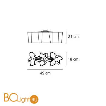 Потолочный светильник Artemide Logico soffitto micro 3 in linea 0646020A - Схема