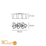 Потолочный светильник Artemide Logico soffitto micro 3 in linea 0646020A - Схема