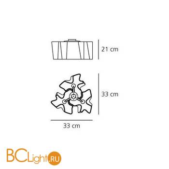 Потолочный светильник Artemide Logico soffitto micro 3x120 0645020A - Схема