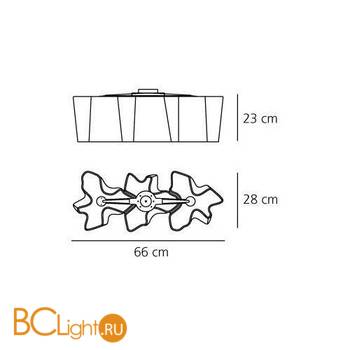 Потолочный светильник Artemide Logico soffitto mini 3 in linea 0694020A - Схема