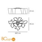 Потолочный светильник Artemide Logico soffitto mini 4x90 0695020A - Схема