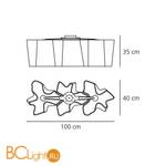 Потолочный светильник Artemide Logico soffitto 3 in linea 0459020A - Схема