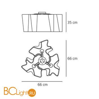 Потолочный светильник Artemide Logico soffitto 3x120 0458020A - Схема