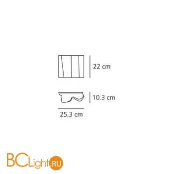 Настенный светильник Artemide Logico parete mini - Halo 0395030A - Схема