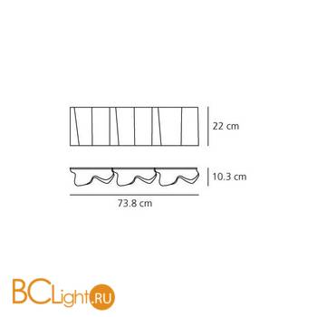 Настенный светильник Artemide Logico parete mini 3 in linea - Halo 0397030A - Схема