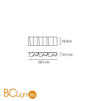 Настенный светильник Artemide Logico parete micro 3 in linea - Halo 0848030A - Схема