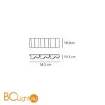 Настенный светильник Artemide Logico parete micro 3 in linea - Halo 0848030A - Схема