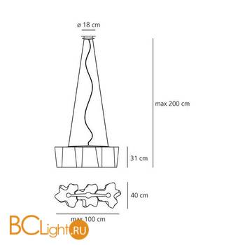Подвесной светильник Artemide Logico sospensione 3 in linea 0455020A - Схема