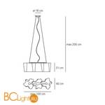 Подвесной светильник Artemide Logico sospensione 3 in linea 0455020A - Схема