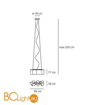Подвесной светильник Artemide Logico sospensione micro 3 in linea 0650020A - Схема