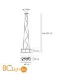 Подвесной светильник Artemide Logico sospensione micro 3 in linea 0650020A - Схема