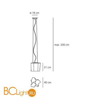 Подвесной светильник Artemide Logico sospensione singola 0453020A - Схема