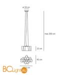 Подвесной светильник Artemide Logico sospensione mini 4x90 0699020A - Схема