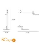 Настольная лампа Artemide Lotek 1736010A+1737010A+1738010A - Схема