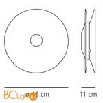 Настенно-потолочный светильник Artemide Lunarphase 450 black 1487010A - Схема