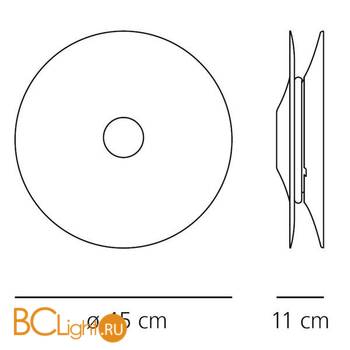 Настенно-потолочный светильник Artemide Lunarphase 450 white 1487020A - Схема