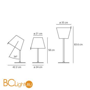 Настольная лампа Artemide Melampo tavolo 0315020A - Схема