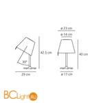 Настольная лампа Artemide Melampo notte 0710020A - Схема