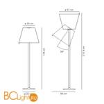 Торшер Artemide Melampo Mega terra - Aluminium grey 0577010A - Схема