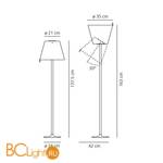 Торшер Artemide Melampo terra - Aluminium grey 0123010A - Схема