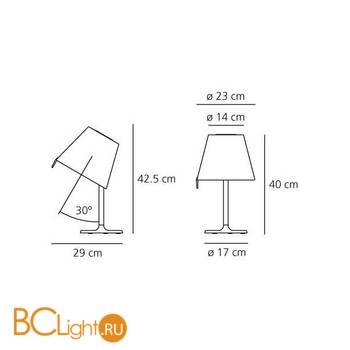 Настольная лампа Artemide Melampo notte 0710030A - Схема