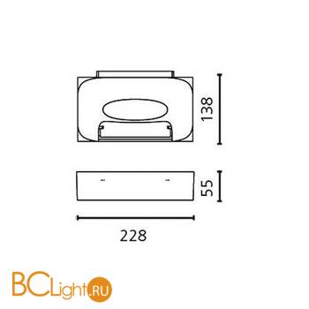 Настенный светильник Artemide Melete 1633010A - Схема