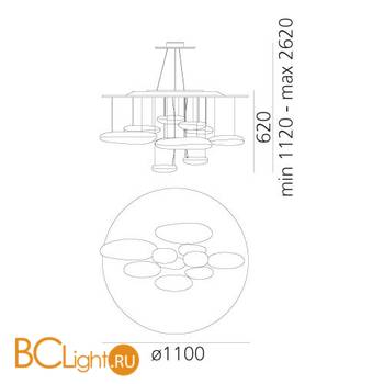 Подвесной светильник Artemide Mercury 1367W10A - Схема