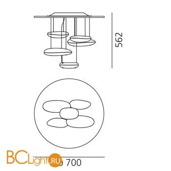 Потолочный светильник Artemide Mercury 1476W10A - Схема