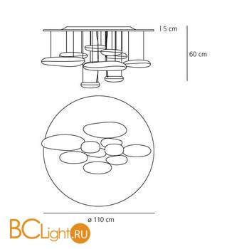 Потолочный светильник Artemide Mercury soffitto Halo 1396110A - Схема