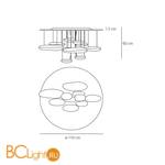 Подвесной светильник Artemide Mercury Halo sospensione - Inox 1397110A - Схема