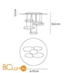 Потолочный светильник Artemide Mercury mini Halo Ceiling - Inox 1478010A - Схема