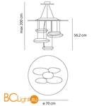 Подвесной светильник Artemide Mercury mini Halo Ceiling - Inox 1479010A - Схема